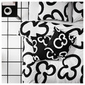 KLIPPBRÄCKA Cushion cover, black/white, 50x50 cm