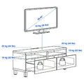 BESTÅ TV bench with drawers, white/Krukmakare dark grey-green, 120x42x48 cm