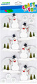 Christmas 3D Decorative Stickers Snowman 6pcs