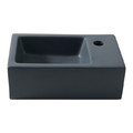 GoodHome Countertop Wash-Basin Peyto 37 x 23.5 cm, grey