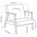 EKENÄSET Armchair, Kelinge grey-turquoise