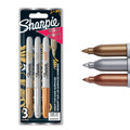 Sharpie Metallic Markers Set Gold, Silver, Brown 3pcs