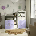 SMÅSTAD / PLATSA Changing table, white lilac/with bookcase, 150x79x123 cm