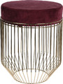 Pouffe Intesi Cherrys Velvet, burgundy