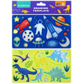 Drawing Template Dinosaurs/Space