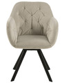 Upholstered Chair Lola, auto return, velvet, sand