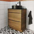 GoodHome Wash-basin Cabinet Imandra 60 cm, walnut