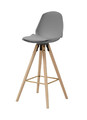 Bar Stool Oslo, wood/grey