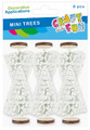 CRAFT WITH FUN Decorative Christmas Tree Figurines, 7 cm, Set of 6