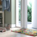 VÄGKURVA Door mat, indoor, multicolour/floral pattern, 40x60 cm