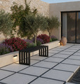 Architectural Modern Garden Bench 120cm, matt black
