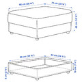 VIMLE Footstool with storage, Gunnared beige