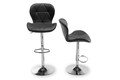 Bar Stool, faux leather, black/chrome