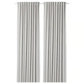 MAJGULL Block-out curtains, 1 pair, light grey, 145x300 cm