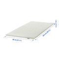 NÄSFJÄLLET Mattress pad, white, 80x200 cm