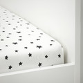 BUSENKEL Fitted sheet, star pattern/white, 90x200 cm