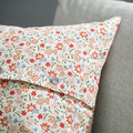 GULLNATTLJUS Cushion cover, white/floral pattern, 50x50 cm