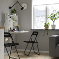 NORBERG / NISSE Table and 2 chairs, white/black