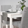 SVARTSENAP Table-runner, grey, 35x130 cm