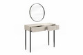 Dressing Table Nicole 100, cashmere/black legs, with Mirror 60, black