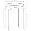 DOMSTEN Stool, lilac/pine