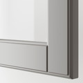 BODBYN Glass door, grey, 40x80 cm