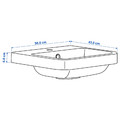 BACKSJÖN Semi-recessed wash-basin w watr trp, black, 50x43 cm