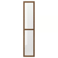 OXBERG Glass door, brown walnut effect, 40x192 cm