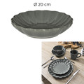Ceramic Deep Plate Calista 20cm, grey