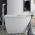 GoodHome Standing Bath Tap Teesta, silver