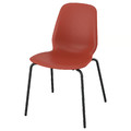 SKÅLSTA Chair, plastic red/tubular metal/black-grey