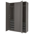 PAX / FORSAND Wardrobe, dark grey/dark grey, 150x60x236 cm