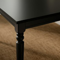 ROSENTORP / NÄSINGE Table and 4 chairs, black/Kilanda light beige dark brown stained, 155/215x87 cm