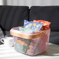 RISATORP Basket, pink, 25x26x18 cm