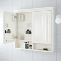 HEMNES Mirror cabinet with 2 doors, white, 103x16x98 cm