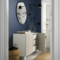 BESTÅ Storage combination with doors, white/Lappviken/Stubbarp light grey-beige, 120x42x74 cm