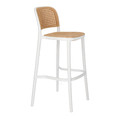 Bar Stool with Backrest Antonio, white