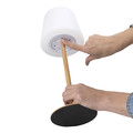 Table Lamp Chargeable, wood effect