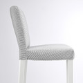 BERGMUND Bar stool with backrest, white, Orrsta light grey, 62 cm