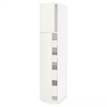 METOD / MAXIMERA Hi cab w 2 doors/4 drawers, white/Veddinge white, 40x60x200 cm