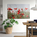 PJÄTTERYD Picture, red wildflowers, 118x78 cm