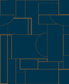 GoodHome Vinyl Wallpaper on Fleece Demuth, blue