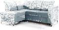 Corner Sofa-Bed Left Belavio L Dark Blue Monolith 77