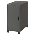 ALEX Storage unit on castors, dark grey/black, 36x76 cm