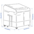 VÄTTERSÖ Storage box, outdoor, dark grey, 78x72x79 cm