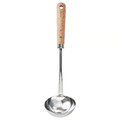 VARDAGEN Ladle, stainless steel/beech, 33 cm