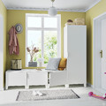 PLATSA Wardrobe with 4 doors, white/Fonnes white, 240x57x191 cm