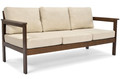 Outdoor Wooden 3-seat Sofa BELLA, brown/beige