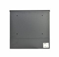 Modern Wall-Mount Letterbox, Black, 370x370x105mm