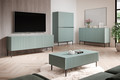 Three-Door Cabinet Nicole 150cm, sage/black legs